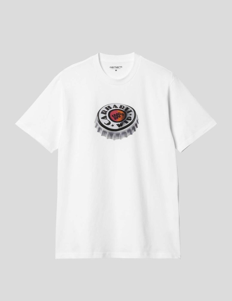 Camisa CARHARTT WIP bottle cap tee white